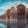 Umayyad Mosque at sunset – a Christian basilica in a previous life, a Roman temple to Jupiter before that.