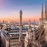 Milan skyline.