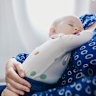 Infants under two are typically allowed to fly for free on domestic routes.