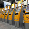 Lufthansa check-in kiosks.