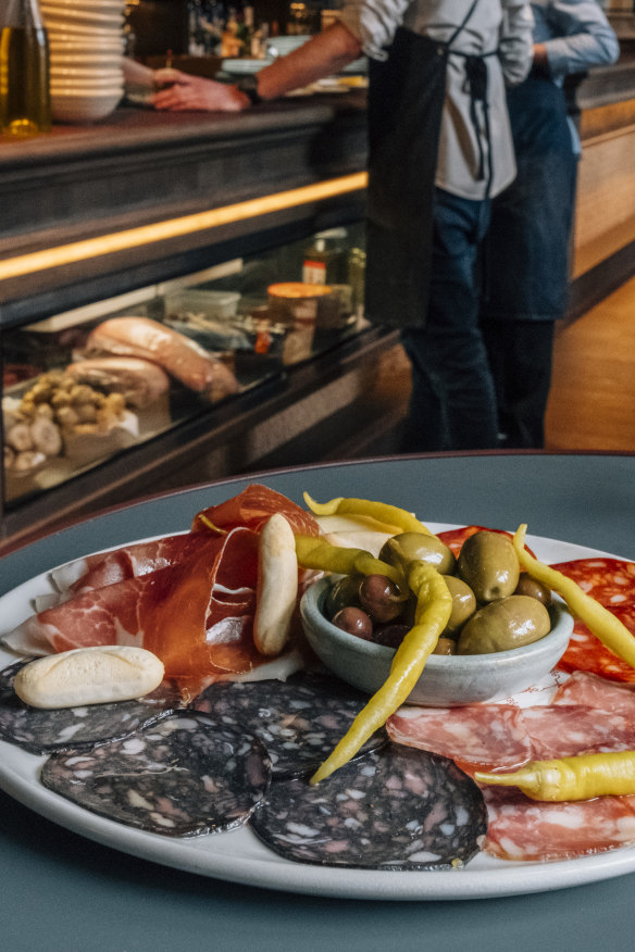 Cold cuts plate.