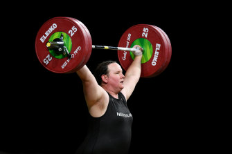 New Zealand weightlifter Laurel Hubbard.