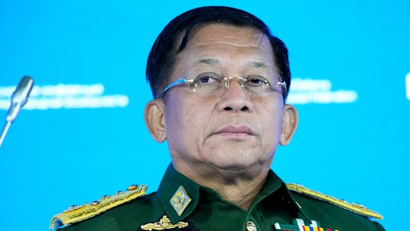 Junta chief Senior General Min Aung Hlaing.