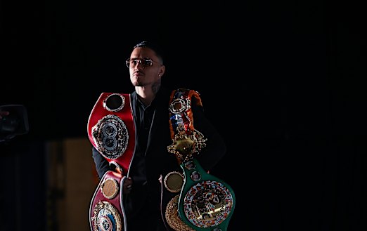 George Kambosos says Haney was already showing signs of mental weakness after a back-and-forth at the press conference.