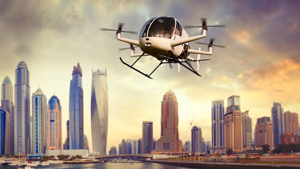 Drones transporting people around cities could be a reality in the not-too-distant future.