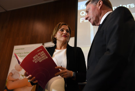 Jim Murphy, pictured with Jackie Trad, served as under treasurer from 2015-2018.