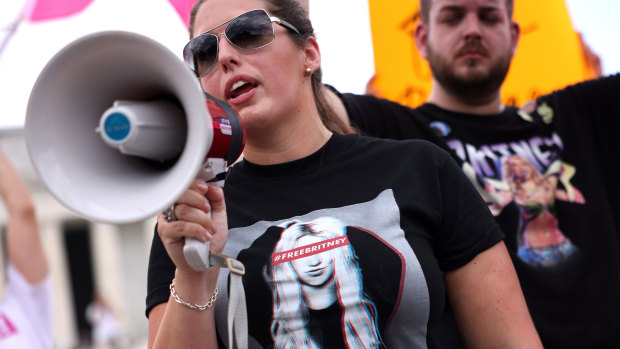 Cassandra Dumas at the #FreeBritney rally at the Lincoln Memorial in Washington, DC. 