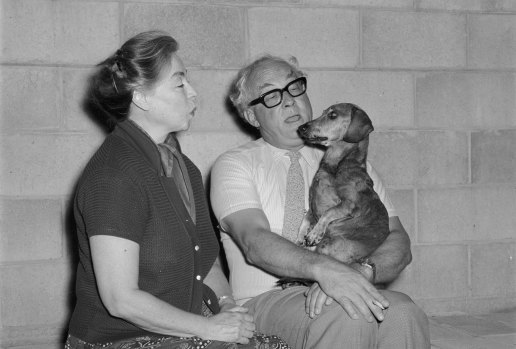 Brian and Marjorie Johnstone with their dog Lindy.