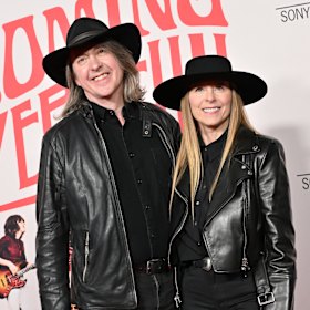 Director Bernard MacMahon and producer Allison McGourty at the premiere of Becoming Led Zeppelin in Hollywood this month.