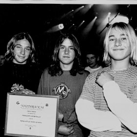 As they were in 1994, known as Innocent Criminals, fresh from winning a talent quest in Newcastle with Chris Joannou, base, Ben Gillies, drums, and Daniel Johns, lead singer and guitar.