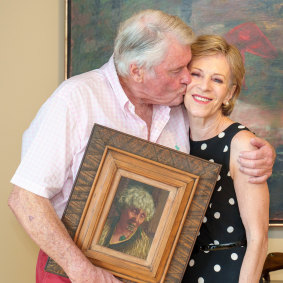 Denis Savill and Anne Clarke at their Edgecliff apartment on Friday.