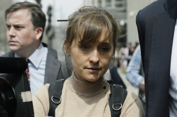 Allison Mack, pictured in 2019, has been sentenced to three years in jail.