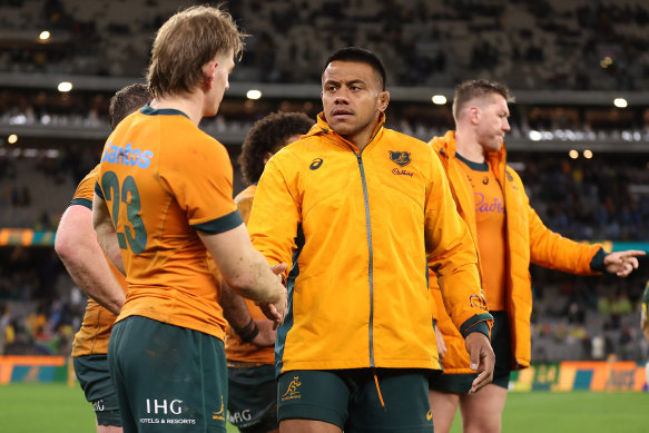 Allan Alaalatoa after the Wallabies’ loss in Perth.