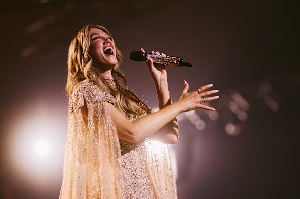 Delta Goodrem dazzles at Eurovision rehearsals this week.