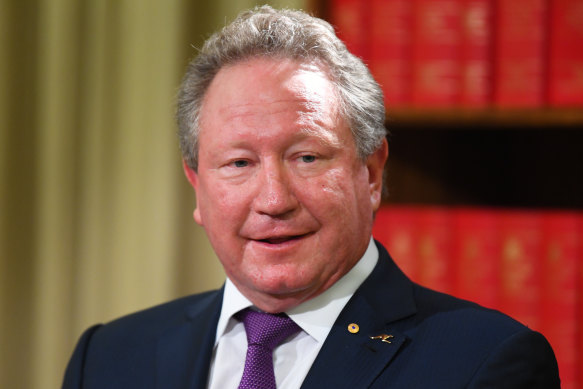 Dr Andrew Forrest will pour $5 million into Western Australia rugby over the next five years. 
