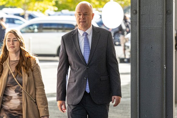 Simon Patterson arrives at court on Thursday.