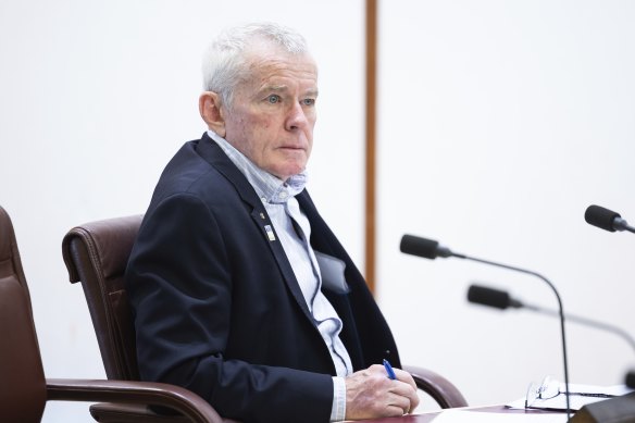Malcolm Roberts pressed Katy Gallagher on why the identity of the former politican had not been revealed.