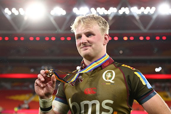 Tom Lynagh was named man of the match in Queensland’s strong win over the Blues last month.