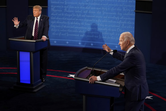 Clash of the candidates: Trump and Biden.