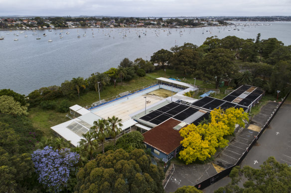 Dick Caine coached swimmers for decades at Carss Park pool, pictured here in 2021 after its closure.