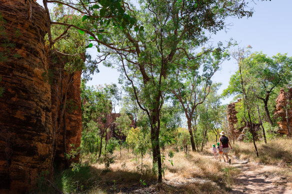 Walkers may come across the sandstone formations known as the Lost City.