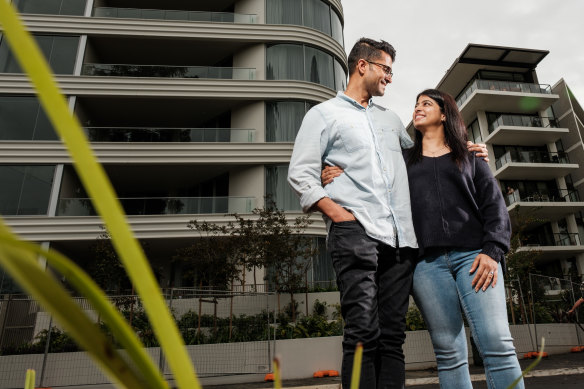 Shamir and Dimple Kuruvilla were hoping to upgrade from their one-bedroom apartment to a house, but opted for a larger unit.  