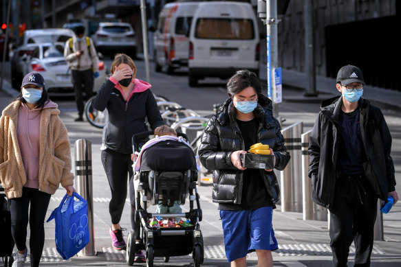 Melbourne's new must-have attire: face masks.