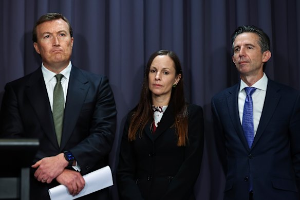 Council of Small Business Australia chief Skye Cappuccio (middle).