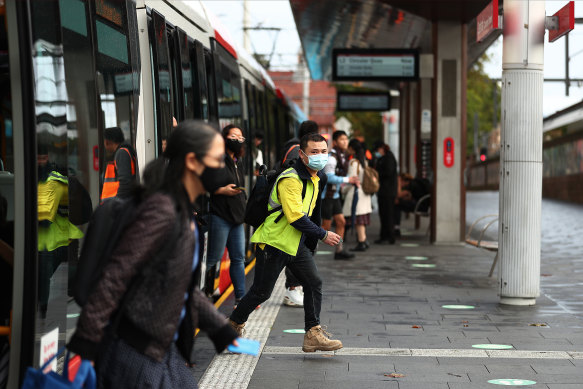 Masks are back on among commuters in Sydney.