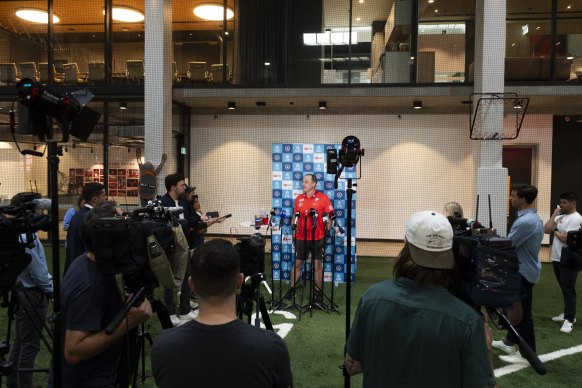 John Longmire fronted a lot more cameras than usual at Swans HQ in grand final week.