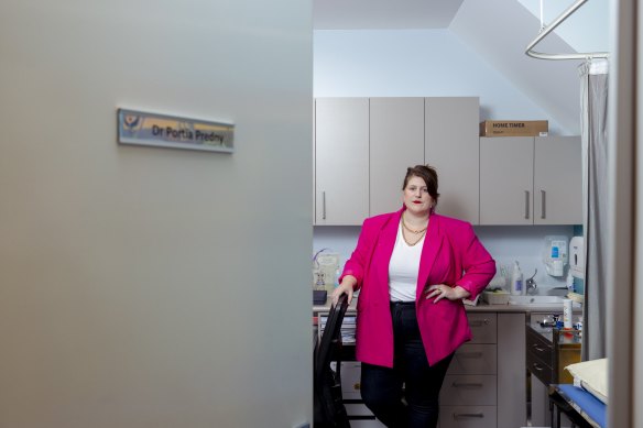 Dr Portia Predny in her office at Rozelle Medical Centre.