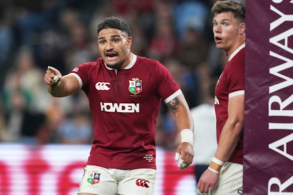 Sione Tuipulotu of the British & Irish Lions against the Waratahs