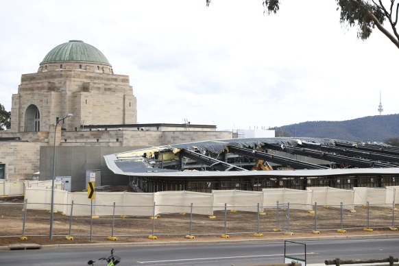 The Australian War Memorial’s Anzac Hall is being demolished to make way for a larger exhibition building.