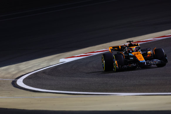 Oscar Piastri in the McLaren MCL60 during pre-season testing in Bahrain.