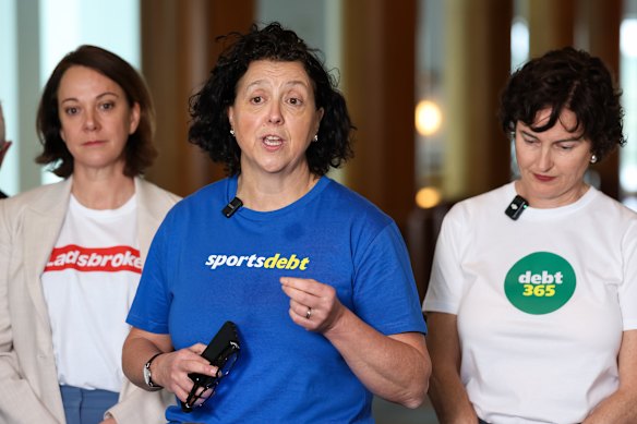 Mackellar MP Sophie Scamps with Monique Ryan and Kate Chaney earlier this month.