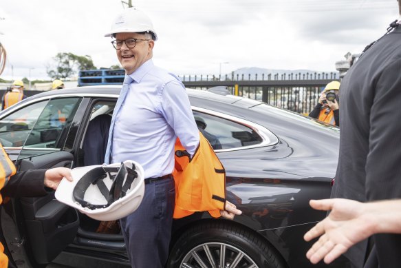 Anthony Albanese visits Manildra Shoalhaven Starches in Bomaderry on Thursday.