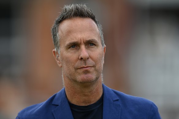 Former England Test captain and visiting commentator Michael Vaughan.