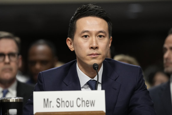 TikTok CEO Shou Zi Chew at a Senate judiciary committee hearing in Washington in January. TikTok says it has not and would not share US user data with the Chinese government.