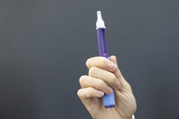 Patients inject Ozempic weekly using ‘pens’ like this.