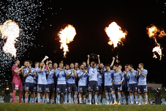 Sydney FC's premiership celebrations masked the true feelings of their players after a 2-1 defeat to Western United.