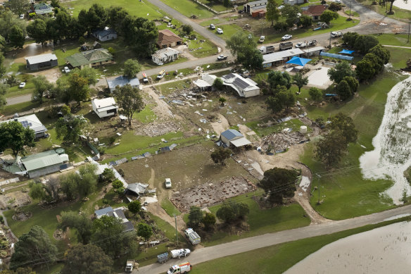 Flash flooding in Eugowra on Monday destroyed the town. Some houses were washed off their foundations.