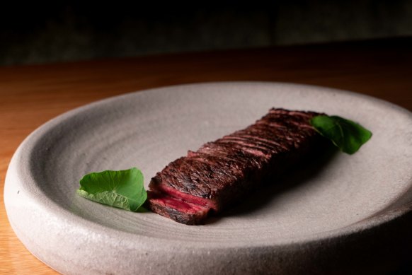 The beef at Raku, Canberra, is delicious.