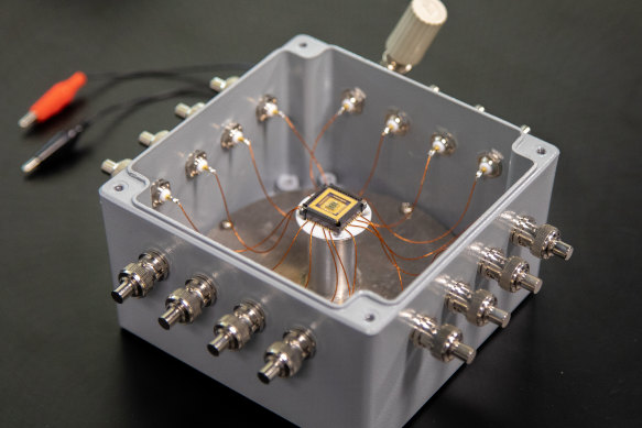 The diamond circuit in its test casing.