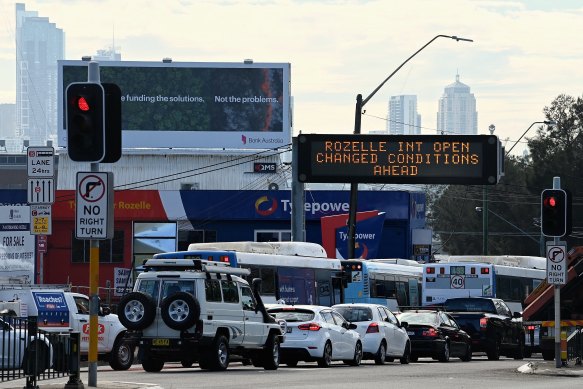 Many residents of Balmain gave up trying to get to the city this week, turning around and working from home.