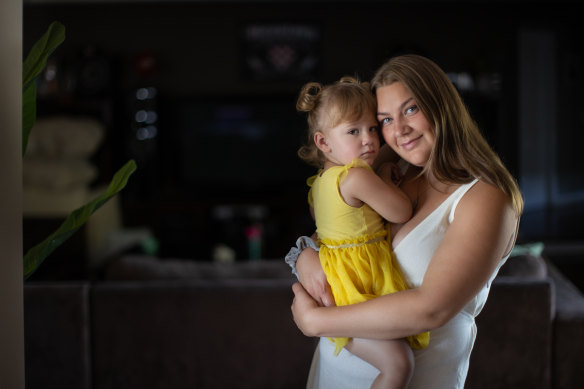 Ivana Crcic and her now two-year-old daughter Romana.