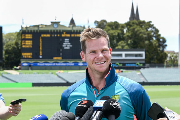 Steve Smith ahead of the Adelaide Test, where he will assume a new role as a Test match opener against the West Indies.