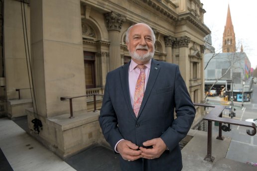 Protocol whiz Jean-Francois Piery on the balcony of Melbourne Town Hall, his workplace of 27 years.