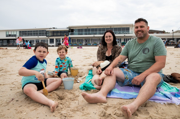 Aimee and Mitchell Dean enjoy a long-awaited holiday with their two sons Toby, 6 and Jack, 4. 