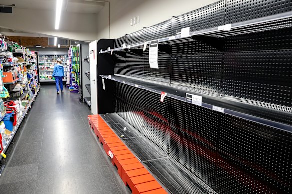 The stockpiling is nothing like what was seen during COVID.