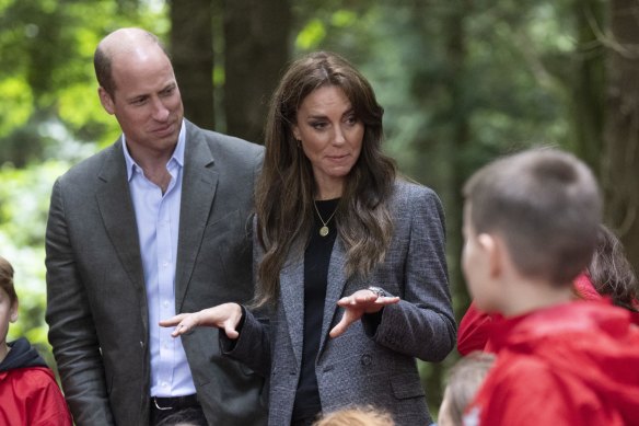 Catherine, Princess of Wales and her husband Prince William during a public visit late last year.